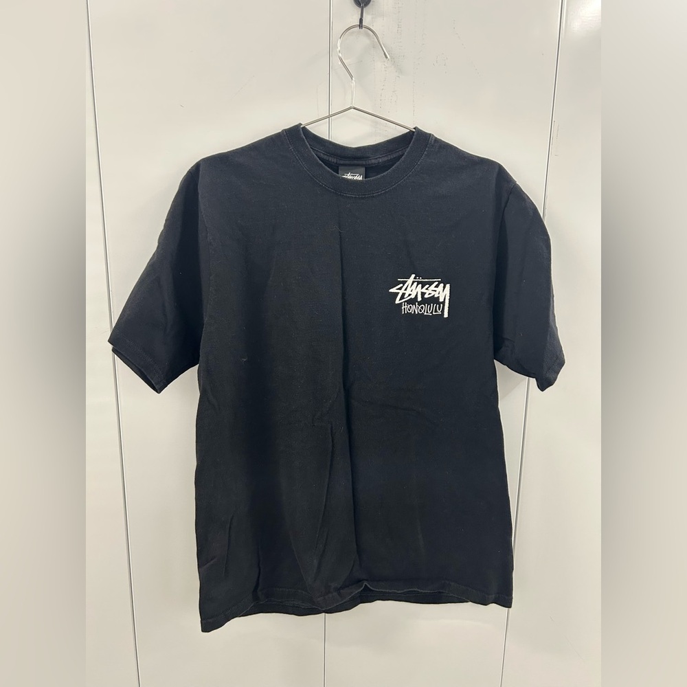 Stüssy Honolulu Black Exclusive T-shirt, Size Medium